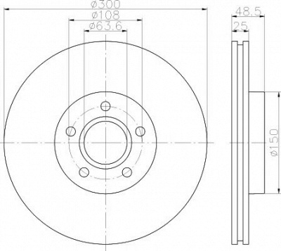 HELLA PAGID 8dd355119511 -  Тормозной диск